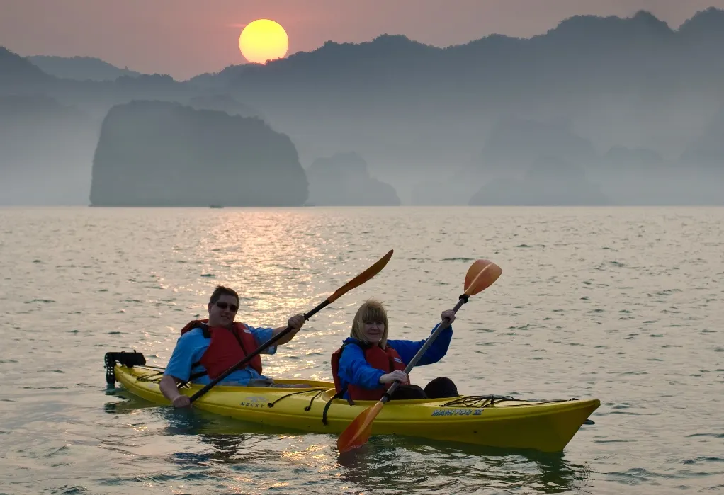 Kayaking in Halong Bay